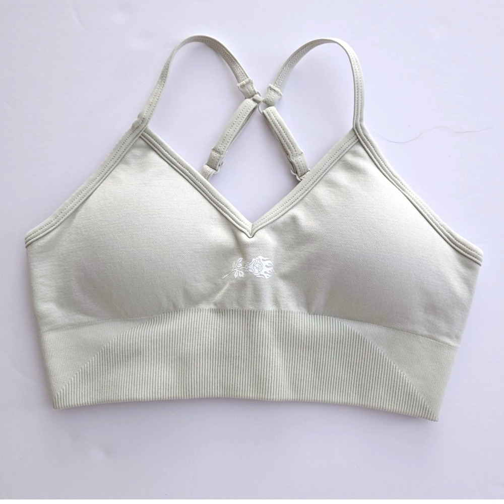 Civil Regime Kelly Seamless Bra Women's Small Beige Adjustable Racerback Straps